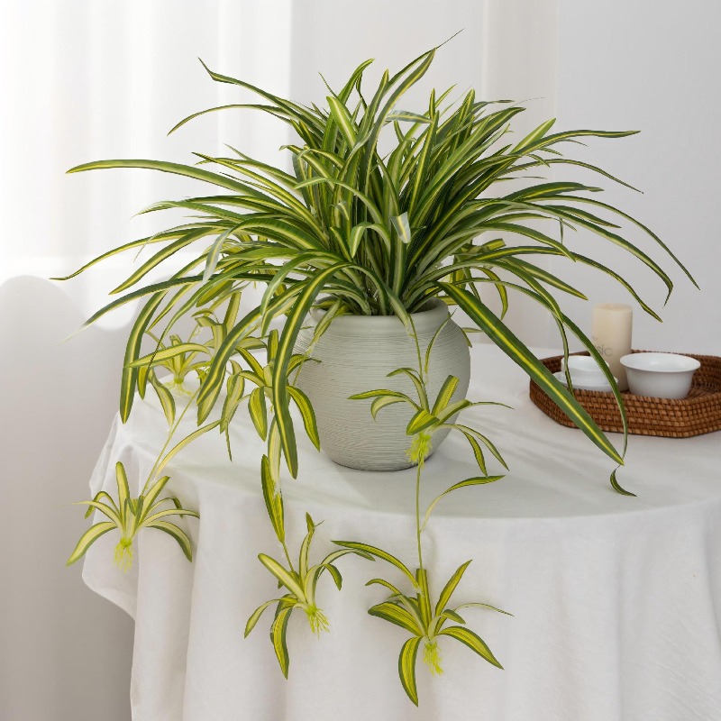 Spider Plant Hanging - Artificial Spider Plant Chlorophytum Faux Greenery