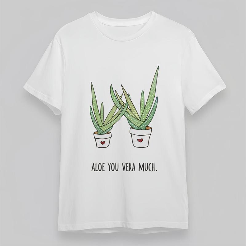 Men'S Round Neck T Shirt Aloe  - Aloe Vera Pot ulasan dan harga