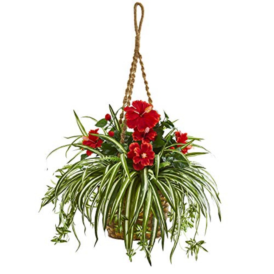 Hanging basket artificial plan - Spider Plant Hanging ulasan dan harga
