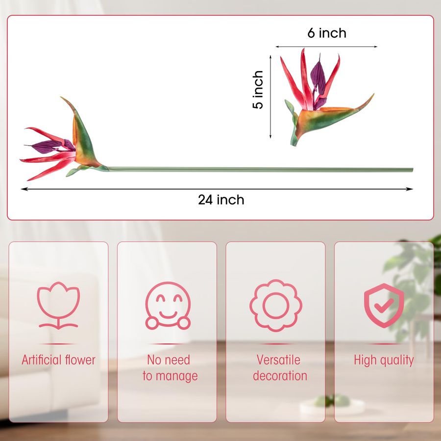 12 Pcs Bird of Paradise Artifi - Bird Paradise Strelitzia ulasan dan harga