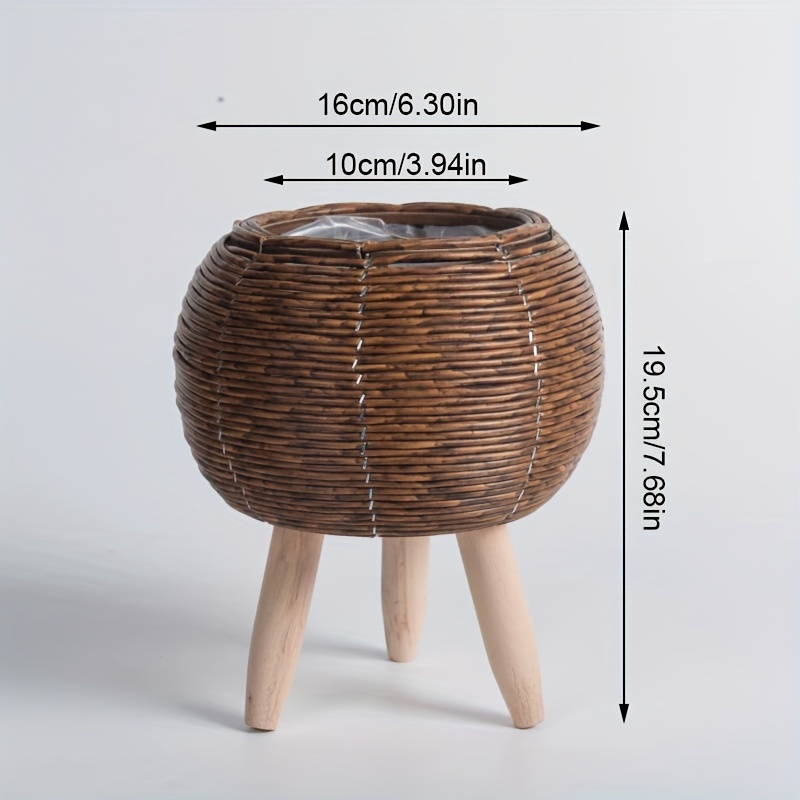Charming Rustic Rattan Planter - Aloe Vera Pot ulasan dan harga