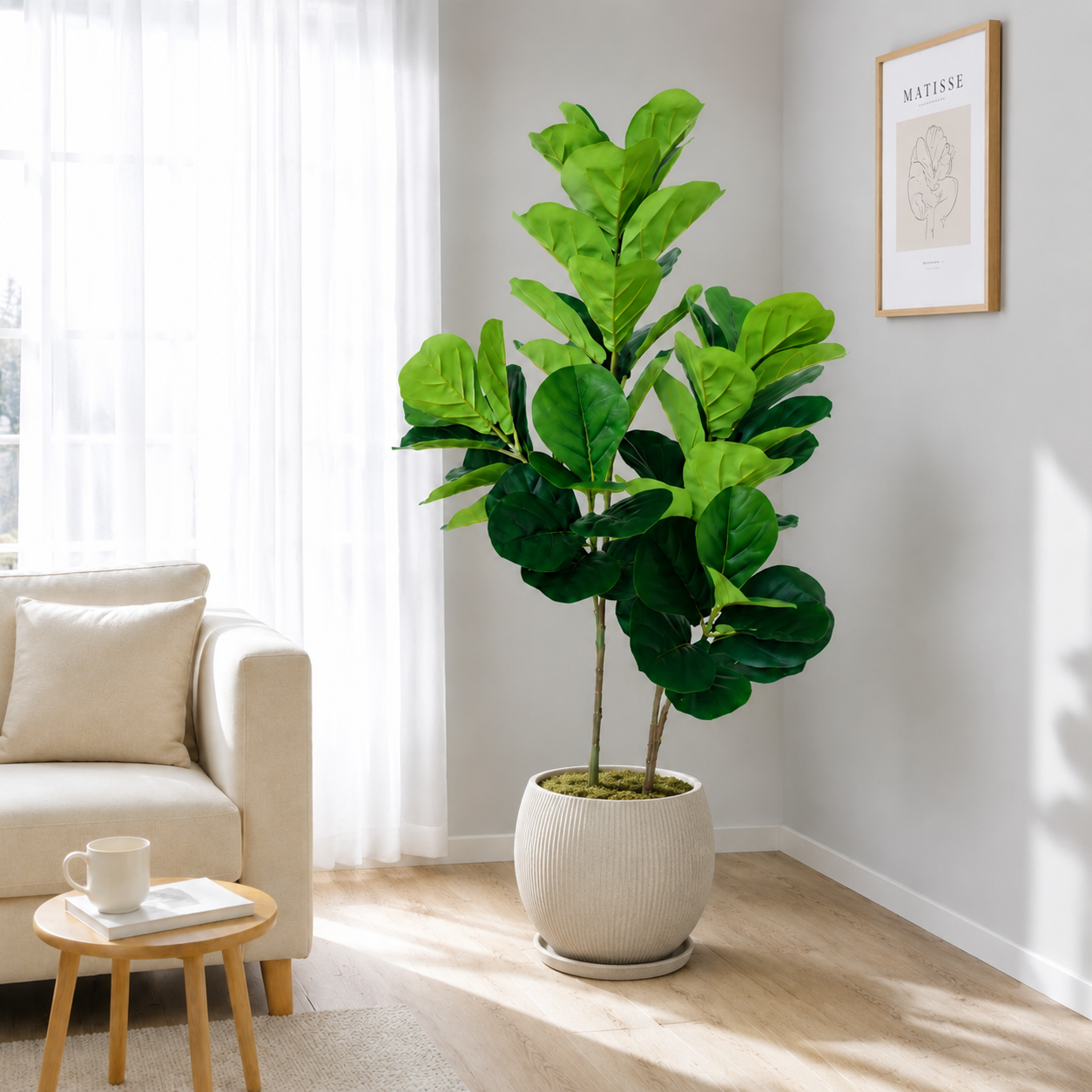 130cm/4.3ft Artificial Ficus L - Ficus Lyrata Tree ulasan dan harga