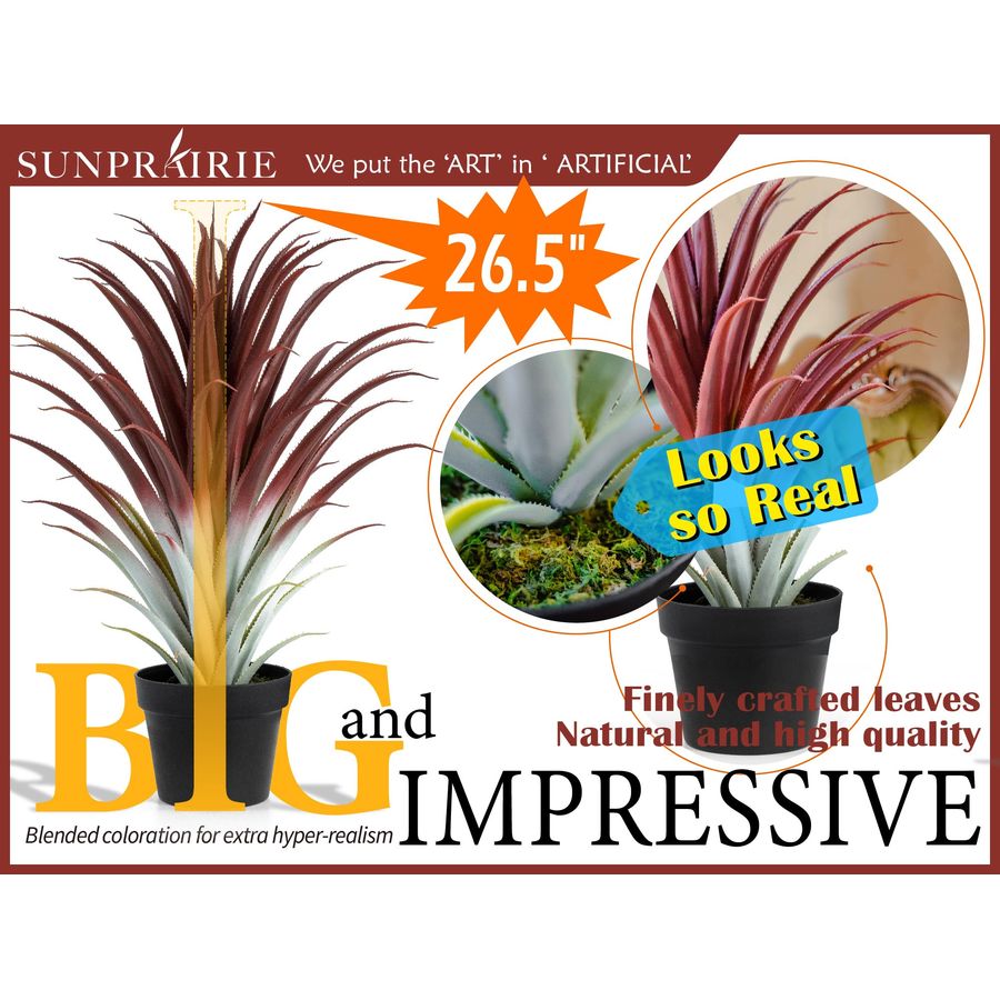 Hyper Realistic Big Red Artifi - Aloe Vera Pot ulasan dan harga