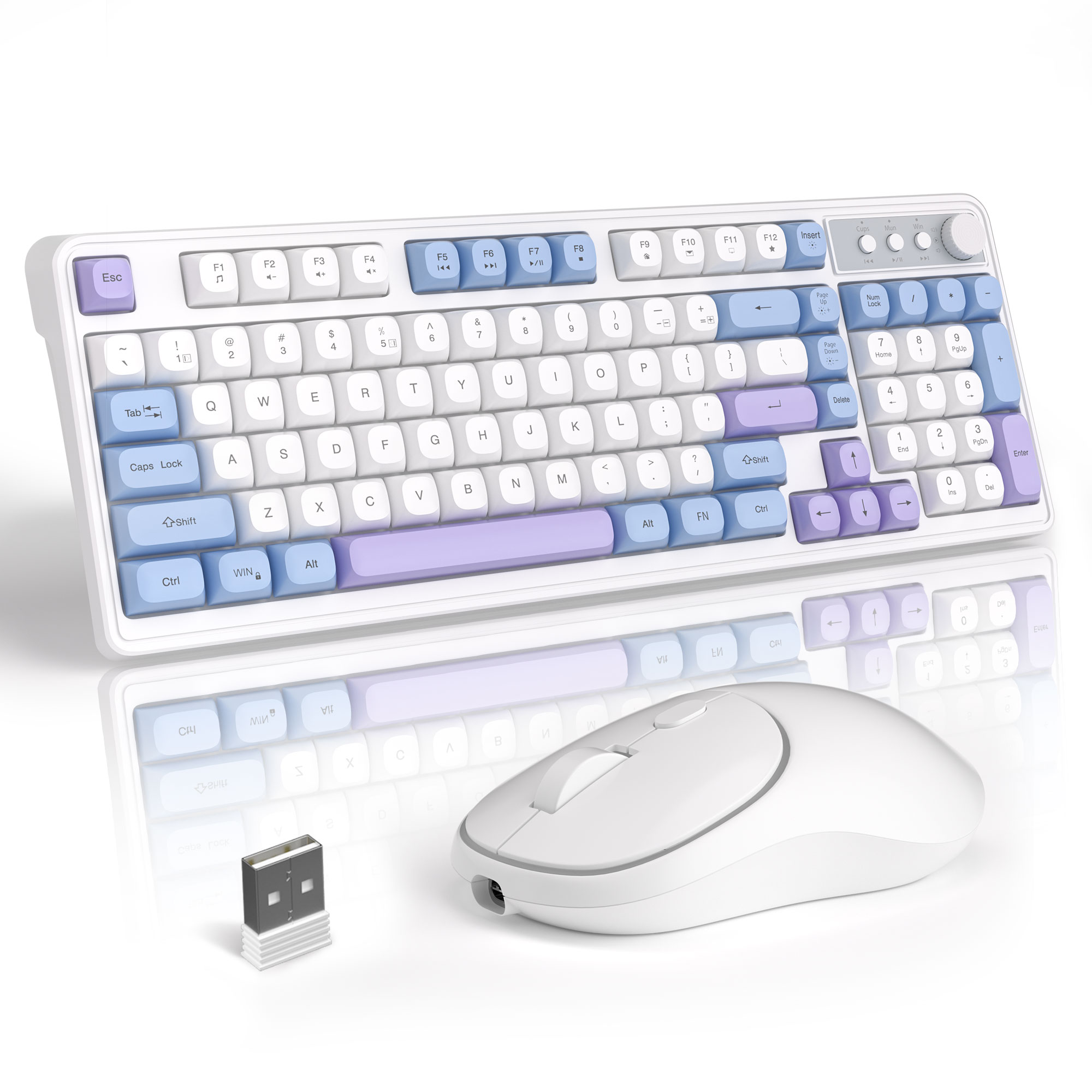 MageGee Wireless Gaming Keyboa - Tradescantia Purple ulasan dan harga