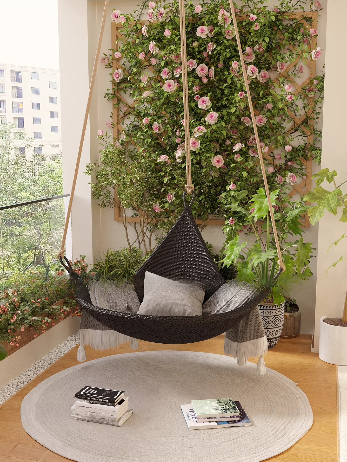 hanging chair cradle hanging b - Spider Plant Hanging ulasan dan harga